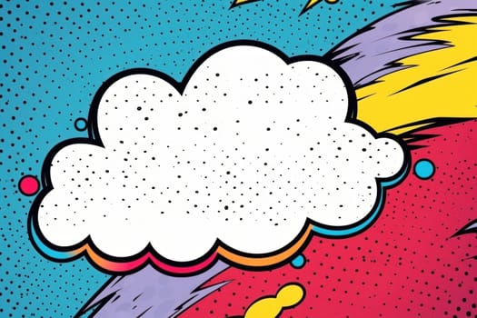 Speech bubble burst comic art illustration.