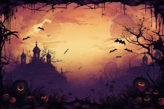 Halloween Day on the abstract background.