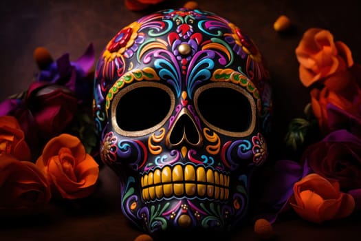 Photo of Day of the dead concept background.