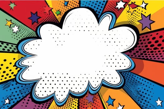 Speech bubble burst comic art illustration.