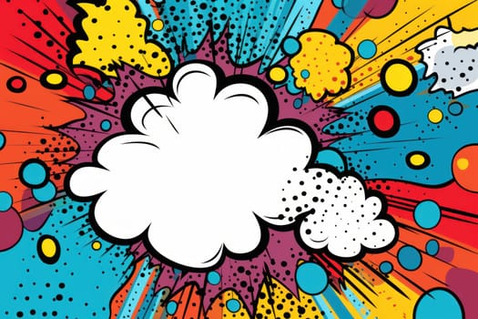 Speech bubble burst comic art illustration.