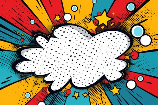 Speech bubble burst comic art illustration.