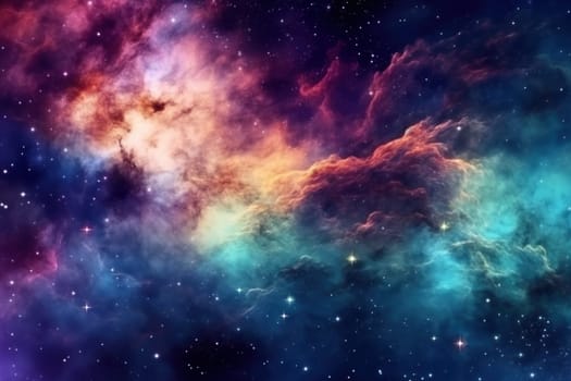 Colorful space galaxy cloud nebula background wallpaper.