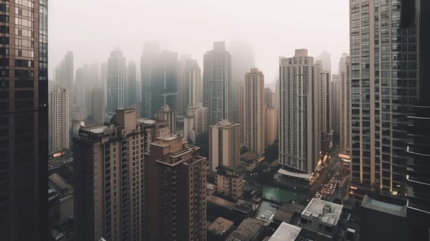 The view of the urban buildings is beautiful landscape.