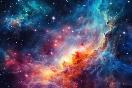 Colorful space galaxy cloud nebula background wallpaper.