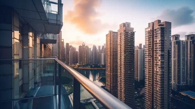 The view of the urban buildings is beautiful landscape.