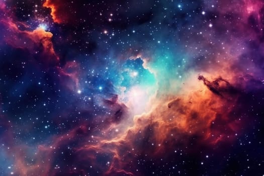 Colorful space galaxy cloud nebula background wallpaper.