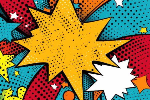 Speech bubble burst comic art illustration.