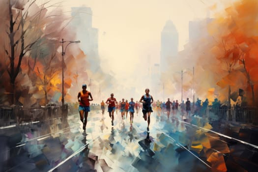 marathon poster design abstract background.