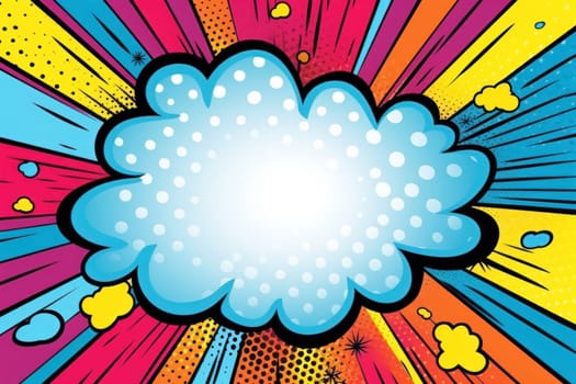 Speech bubble burst comic art illustration.