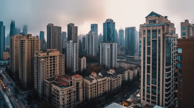 The view of the urban buildings is beautiful landscape.