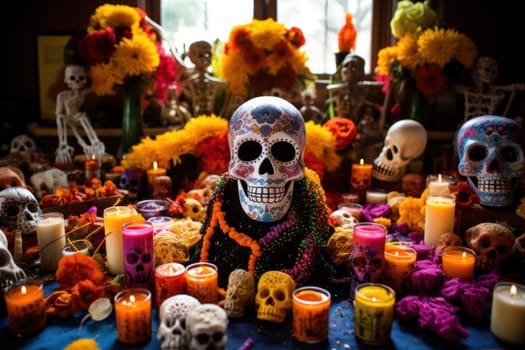 Photo of Day of the dead concept background.