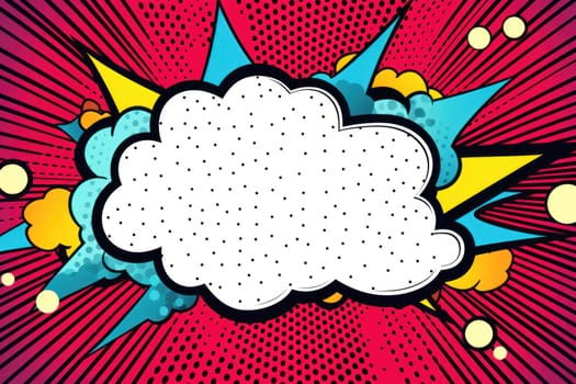 Speech bubble burst comic art illustration.