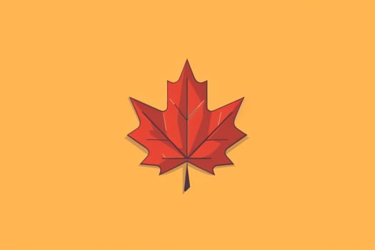 Simple flat Design of autumn Generative AI.