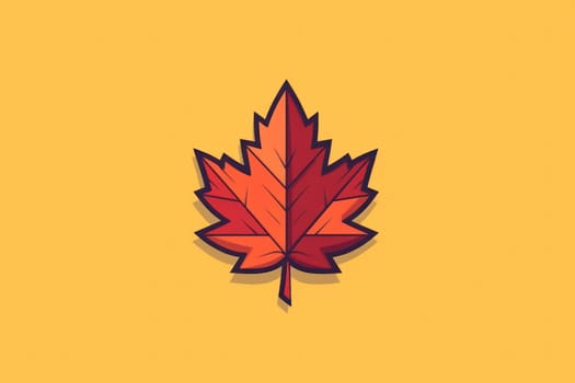 Simple flat Design of autumn Generative AI.