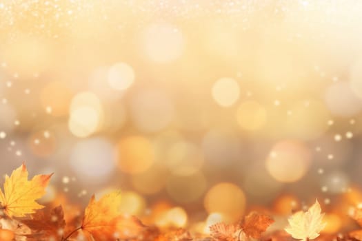Beautiful autumn bokeh Generative AI.
