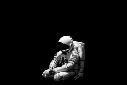 Lone Astronaut In Spacesuit Generative AI.