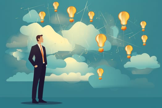 Businessman get ideas for business Generative AI.