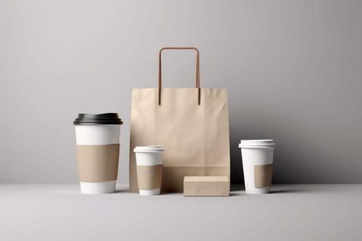 Mockup of Coffee Packaging Brand Generative AI.