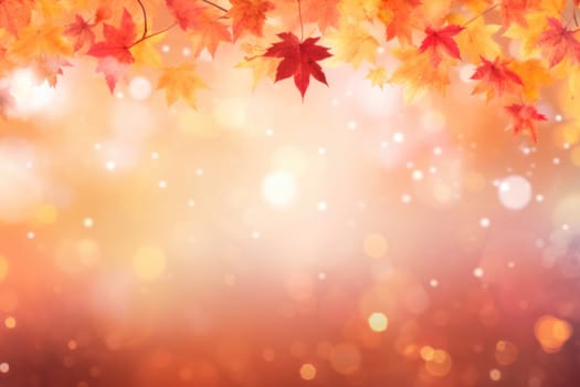 Beautiful autumn bokeh Generative AI.