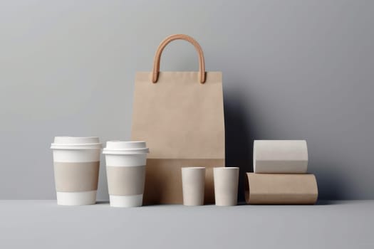 Mockup of Coffee Packaging Brand Generative AI.