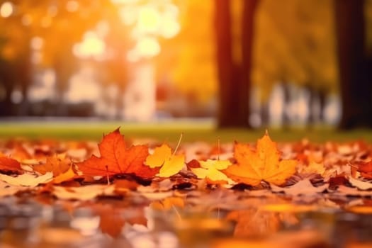 Beautiful autumn landscape Generative AI.