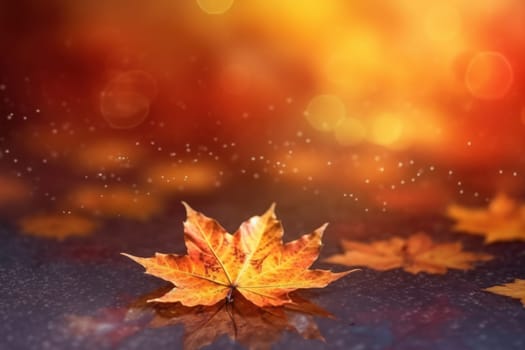 Beautiful autumn bokeh Generative AI.