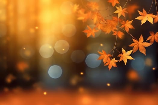 Beautiful autumn bokeh Generative AI.