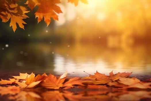 Beautiful autumn landscape Generative AI.