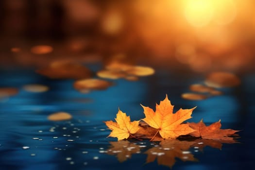 Beautiful autumn bokeh Generative AI.