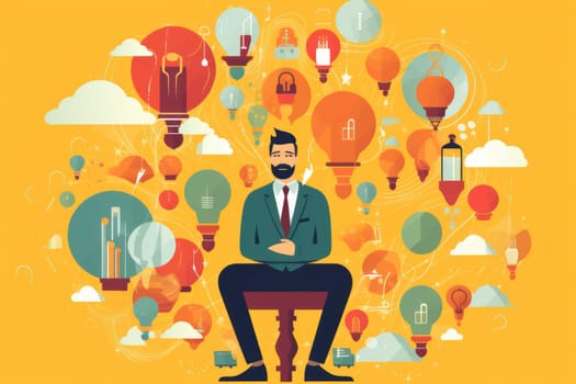 Businessman get ideas for business Generative AI.