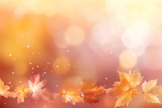 Beautiful autumn bokeh Generative AI.