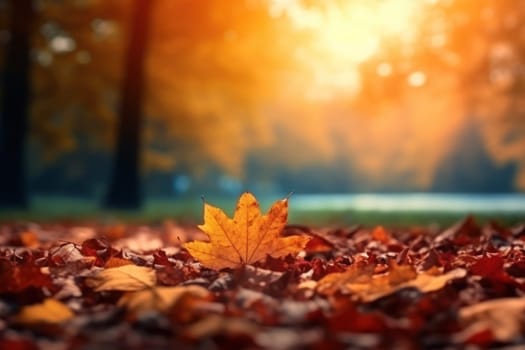 Beautiful autumn landscape Generative AI.
