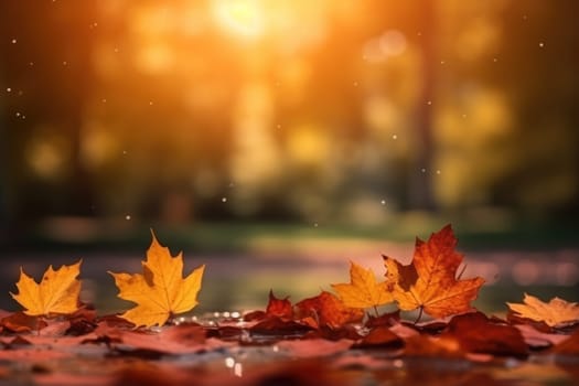 Beautiful autumn landscape Generative AI.