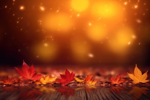 Beautiful autumn bokeh Generative AI.