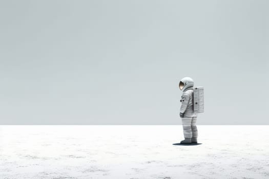 Lone Astronaut In Spacesuit Generative AI.