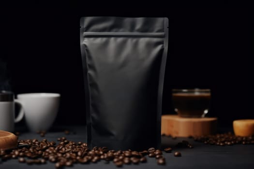 Mockup of Coffee Packaging Brand Generative AI.