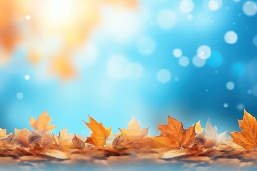 Beautiful autumn bokeh Generative AI.