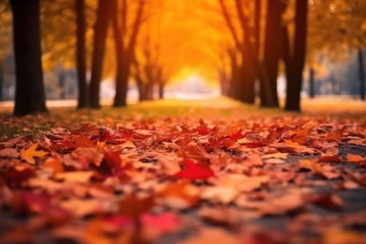 Beautiful autumn landscape Generative AI.