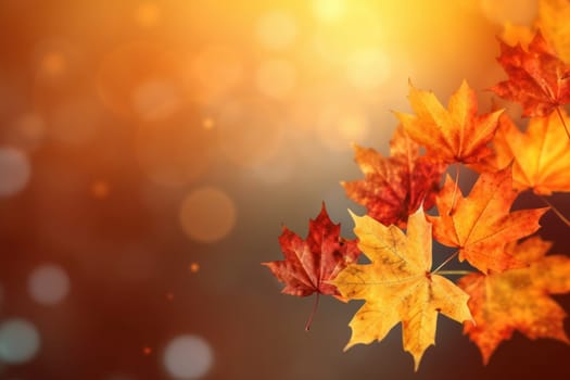 Beautiful autumn bokeh Generative AI.