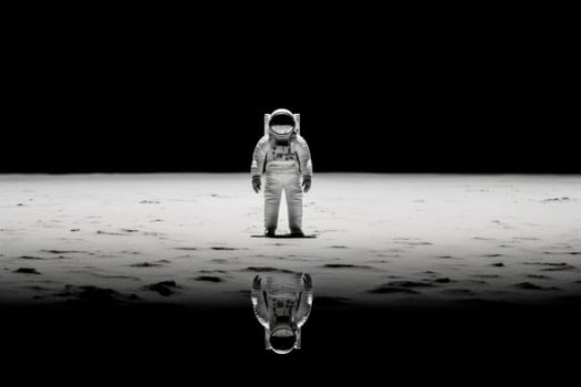 Lone Astronaut In Spacesuit Generative AI.