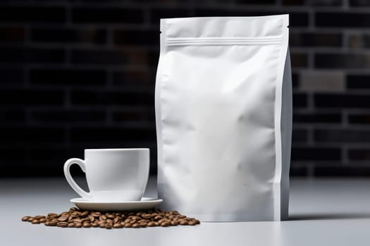 Mockup of Coffee Packaging Brand Generative AI.