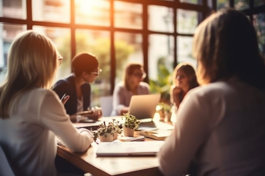 Group Women meeting Group Women business meeting Generative AI.