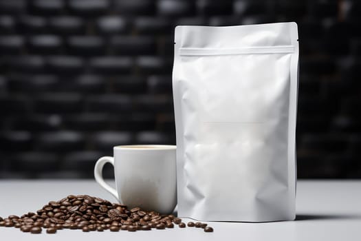 Mockup of Coffee Packaging Brand Generative AI.