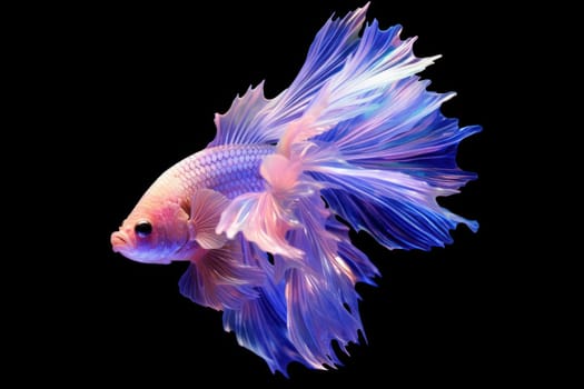 An iridescent Crystal betta fish Generative AI.