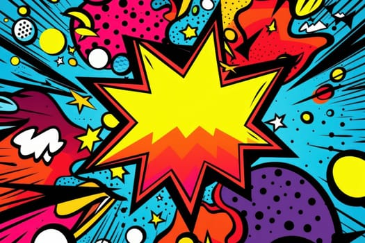 Speech bubble burst comic art illustration.