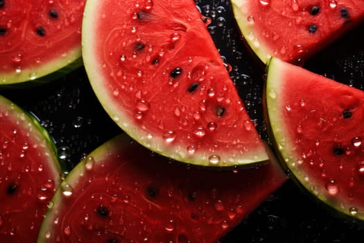 Fresh fruit with water splash, Generative AI.