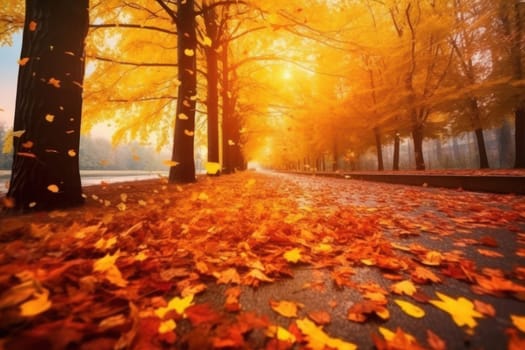 Beautiful autumn landscape Generative AI.