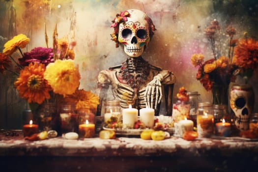 Photo of Day of the dead concept background.
