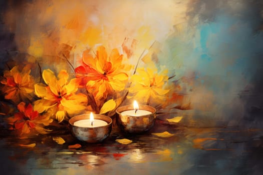 Happy Diwali Celebration concept background.